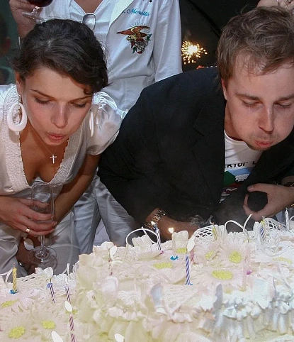 White birthday party