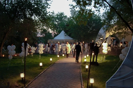 White birthday party