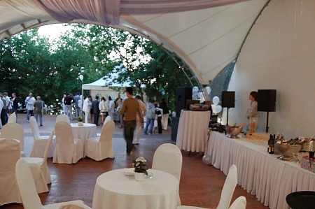 White birthday party